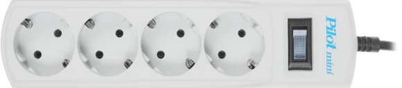 Сетевой фильтр Pilot mini 3м (4 розетки) белый (коробка)