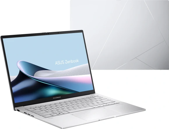 Ноутбук Asus Zenbook 14 OLED UX3405MA-QD1017 Core Ultra 9 185H 32Gb SSD512Gb Intel Arc 14" OLED FHD+ (1920x1200) без ОС silver WiFi BT Cam Bag (90NB11R2-M01UC0)