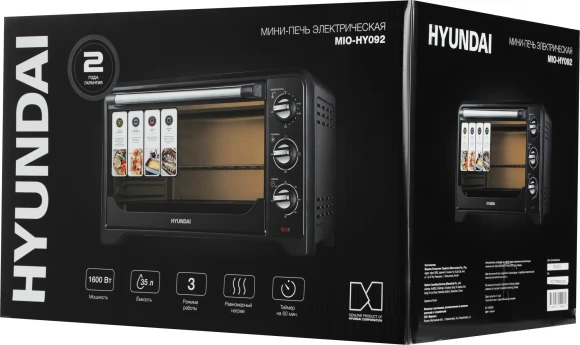 Мини-печь Hyundai MIO-HY092 35л. 1600Вт черный