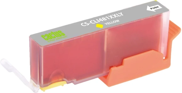 Картридж струйный Cactus CS-CLI481XXLY CLI-481XLY желтый (13мл) для Canon Pixma TR7540/TR8540/TS6140/TS8140 с чипом