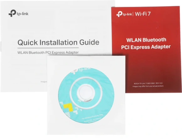 Сетевой адаптер Wi-Fi + Bluetooth TP-Link Archer TBE552E BE9300 PCI (ант.внеш.съем) 2ант.