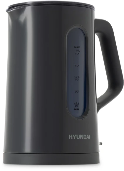 Чайник электрический Hyundai HYK-G4508 1.5л. 1700Вт серый/прозрачный корпус: стекло
