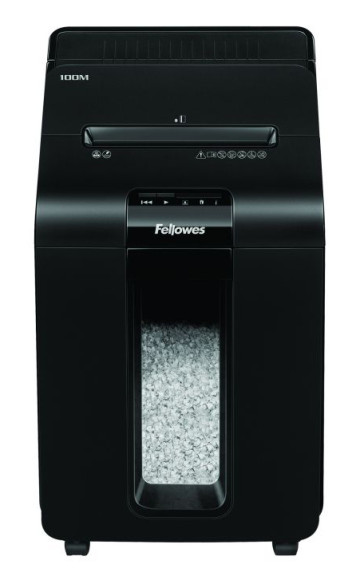 Шредер Fellowes AutoMax 100M с автоподачей (секр.P-4) фрагменты 100лист. 23лтр. скрепки скобы пл.карты Шредер Fellowes AutoMax 100M с автоподачей (секр.P-4) фрагменты 100лист. 23лтр. скрепки скобы пл.карты