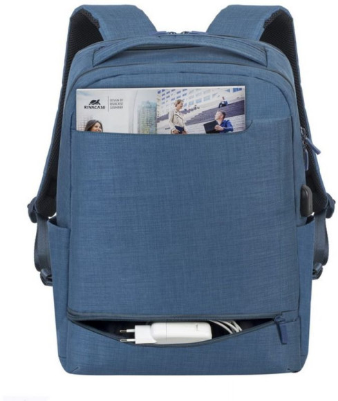 Рюкзак для ноутбука 17.3" Riva 8365 синий полиэстер женский дизайн (8365 BLUE)