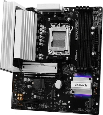 Материнская плата Asrock A620AM Pro RS WiFi Socket AM5 AMD A620A 4xDDR5 mATX AC`97 8ch(7.1) 2.5Gg RAID+HDMI+DP