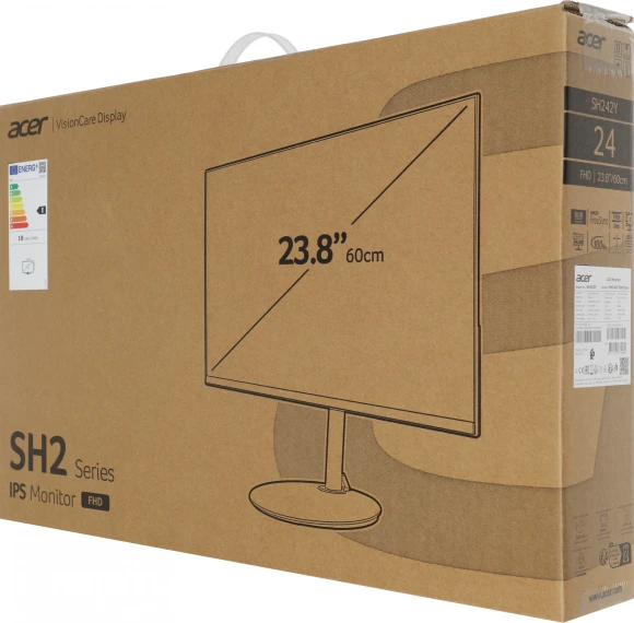 Монитор Acer 23.8" SH242YEbmihux черный IPS LED 1ms 16:9 HDMI M/M матовая HAS Piv 250cd 178гр/178гр 1920x1080 100Hz FHD USB 3.47кг