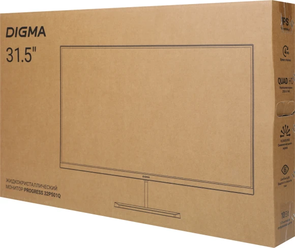 Монитор Digma 31.5" Progress 32P501Q черный IPS LED 5ms 16:9 HDMI матовая 300cd 178гр/178гр 2560x1440 100Hz G-Sync FreeSync DP 2K 6.5кг