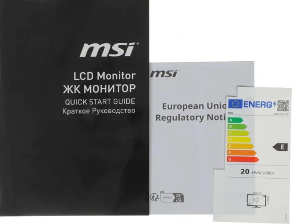 Монитор MSI 27" Pro MP271AP черный IPS LED 1ms 16:9 HDMI M/M матовая HAS Piv 300cd 178гр/178гр 1920x1080 100Hz VGA DP FHD 3.9кг