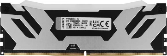 Память DDR5 16GB 6800MHz Kingston KF568C36RSA-16 Fury Renegade Silver XMP RGB RTL Gaming PC5-54400 CL36 DIMM 288-pin 1.4В kit с радиатором Ret Память DDR5 16GB 6800MHz Kingston KF568C36RSA-16 Fury Renegade Silver XMP RGB RTL Gaming PC5-54400 CL36 DIMM 288-pin 1.4В kit с радиатором Ret