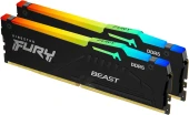 Память DDR5 2x8Gb 6000MHz Kingston KF560C36BBEAK2-16 Fury Beast RGB RTL Gaming PC5-48000 CL36 DIMM 288-pin 1.35В single rank с радиатором Ret Память DDR5 2x8Gb 6000MHz Kingston KF560C36BBEAK2-16 Fury Beast RGB RTL Gaming PC5-48000 CL36 DIMM 288-pin 1.35В single rank с радиатором Ret