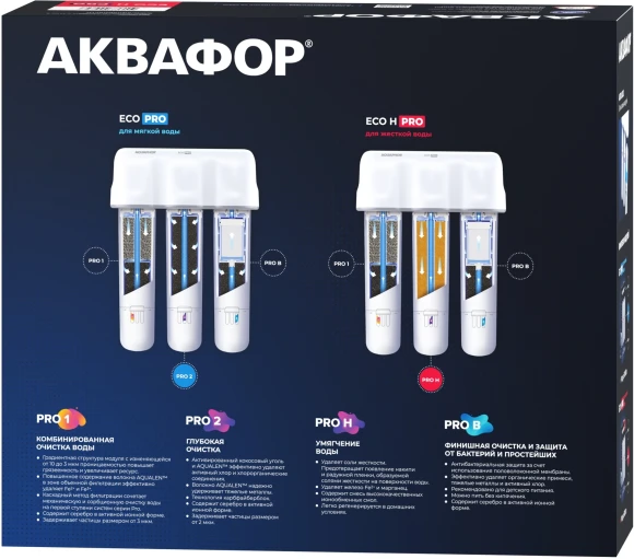 Водоочиститель Аквафор Кристалл ECO H Pro белый