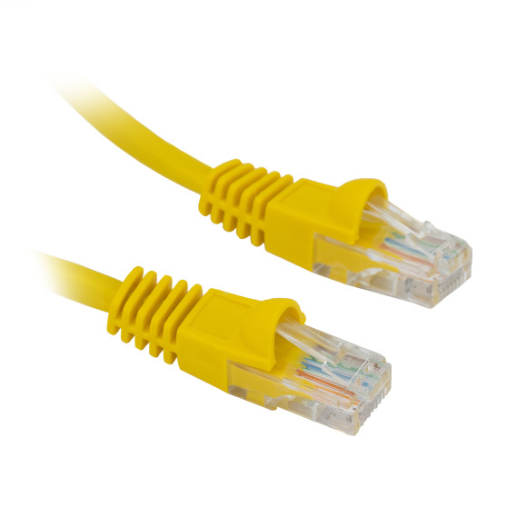 Патч-корд Buro UTP 4 пары cat.5E CCA molded 5м желтый RJ-45 (m)-RJ-45 (m)