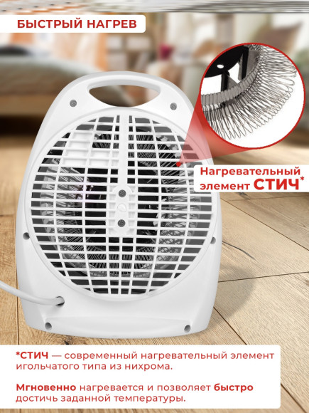 Тепловентилятор Ресанта ТВС-1 2000Вт белый