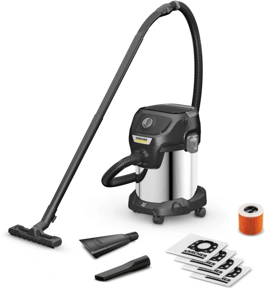 Строительный пылесос Karcher WD 5 V-25/5/22 1100Вт (уборка: сухая/сбор воды) желтый