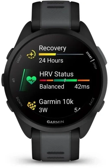 Смарт-часы Garmin Forerunner 165 30.4мм 1.2" AMOLED корп.черный рем.черный разм.брасл.:126-203мм (010-02863-20) Смарт-часы Garmin Forerunner 165 30.4мм 1.2" AMOLED корп.черный рем.черный разм.брасл.:126-203мм (010-02863-20)