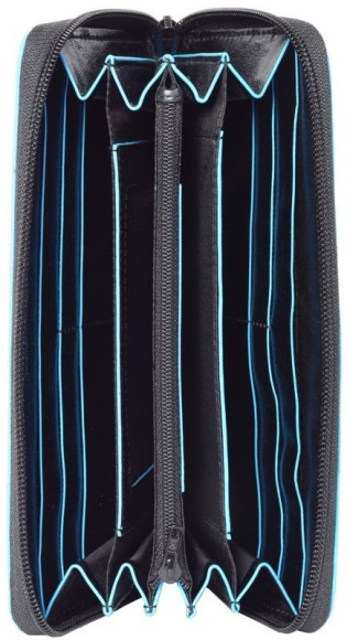 Кошелек женский Piquadro Blue Square PD1515B2R/N черный натур.кожа