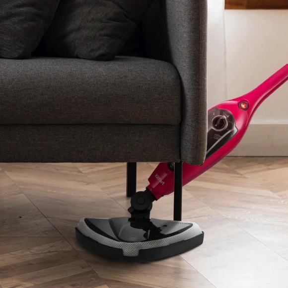 Швабра паровая Kitfort КТ-3928 1300Вт малиновый/черный