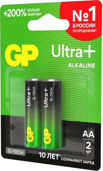 Батарея GP Ultra Plus Alkaline 15AUPA21-2CRSBNN2 AA (2шт) блистер