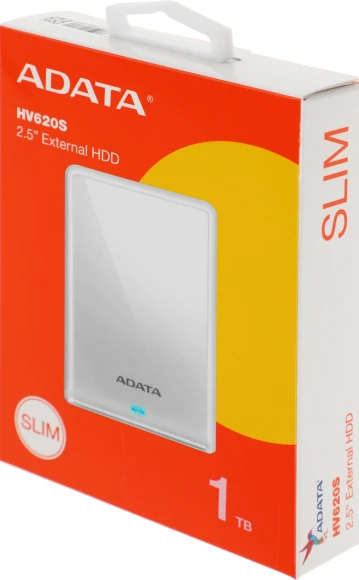 Жесткий диск A-Data USB3.1 1TB AHV620S-1TU31-CWH HV620S 2.5" белый
