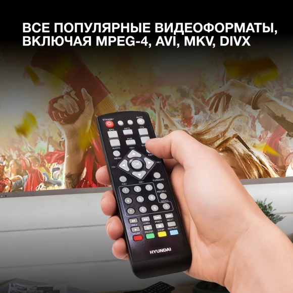 Ресивер DVB-T2 Hyundai H-DVB200 черный Ресивер DVB-T2 Hyundai H-DVB200 черный