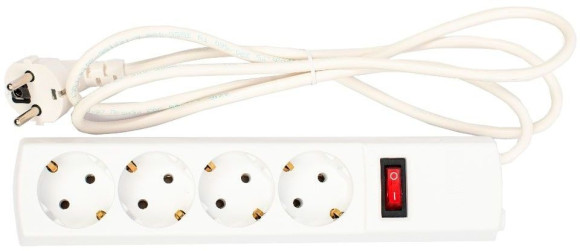 Сетевой фильтр Юнивольт 00-00000387 3м (4 розетки) белый (коробка)