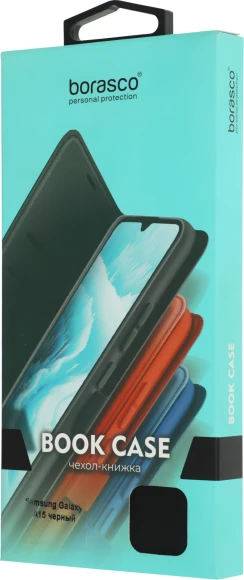 Чехол (флип-кейс) BoraSCO для Samsung Galaxy A15 Book Case черный (72865)