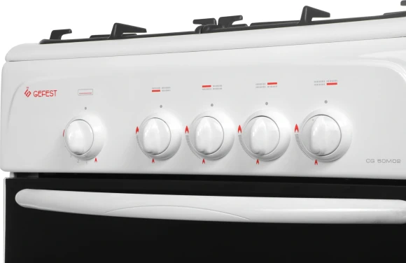 Плита Газовая Gefest CG 50М02 К73 белый (без крышки) реш.чугун Плита Газовая Gefest CG 50М02 К73 белый (без крышки) реш.чугун