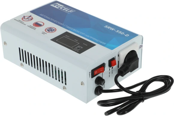 Стабилизатор напряжения Rucelf SRW-550-D 0.5кВА однофазный белый Стабилизатор напряжения Rucelf SRW-550-D 0.5кВА однофазный белый