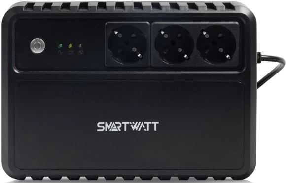Источник бесперебойного питания Smartwatt Safe 600Вт 1000ВА черный