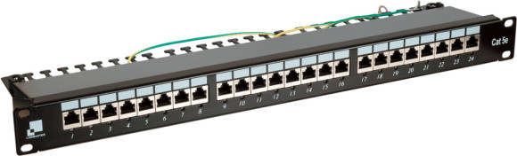 Патч-панель Lanmaster LAN-PPC24U6A 19" 0.5U 24xRJ45 кат.6A UTP
