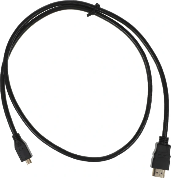 Кабель Micro HDMI (m)/HDMI (m) 1м. позолоч.конт. черный Кабель Micro HDMI (m)/HDMI (m) 1м. позолоч.конт. черный