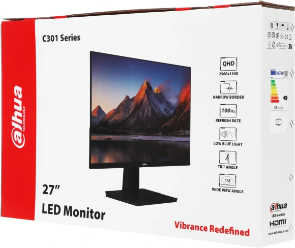 Монитор Dahua 27" DHI-LM27-C301B черный IPS LED 5ms 16:9 HDMI матовая 1200:1 300cd 178гр/178гр 2560x1440 100Hz DP 2K 4.8кг Монитор Dahua 27" DHI-LM27-C301B черный IPS LED 5ms 16:9 HDMI матовая 1200:1 300cd 178гр/178гр 2560x1440 100Hz DP 2K 4.8кг