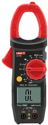 Клещи токоизмерительные Uni-T 2117R цифр. измер.ток:переменный/постоянный черный/красный