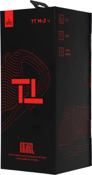 Колонка порт. Ural ТТ М-2 черный 12W 2.0 BT/3.5Jack 10м 2000mAh (УРАЛ ТТ М-2Ч)