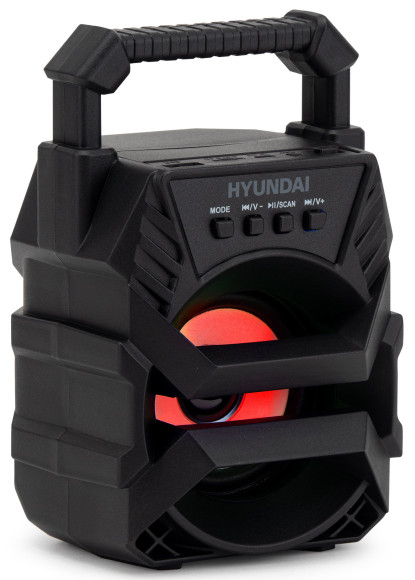 Колонка порт. Hyundai H-PS1000 черный 9W 1.0 BT/USB 10м 500mAh Колонка порт. Hyundai H-PS1000 черный 9W 1.0 BT/USB 10м 500mAh