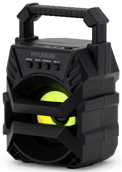 Колонка порт. Hyundai H-PS1000 черный 9W 1.0 BT/USB 10м 500mAh Колонка порт. Hyundai H-PS1000 черный 9W 1.0 BT/USB 10м 500mAh