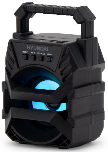 Колонка порт. Hyundai H-PS1000 черный 9W 1.0 BT/USB 10м 500mAh Колонка порт. Hyundai H-PS1000 черный 9W 1.0 BT/USB 10м 500mAh
