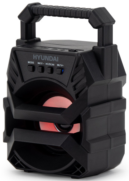 Колонка порт. Hyundai H-PS1000 черный 9W 1.0 BT/USB 10м 500mAh Колонка порт. Hyundai H-PS1000 черный 9W 1.0 BT/USB 10м 500mAh