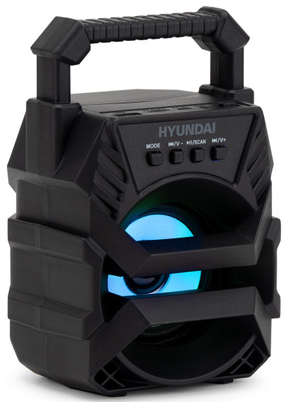 Колонка порт. Hyundai H-PS1000 черный 9W 1.0 BT/USB 10м 500mAh Колонка порт. Hyundai H-PS1000 черный 9W 1.0 BT/USB 10м 500mAh