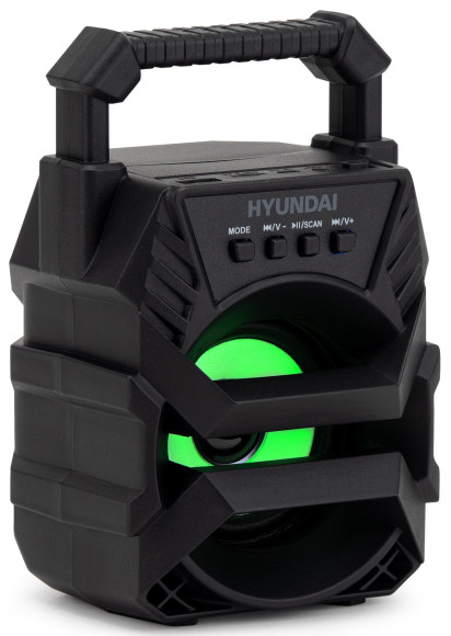 Колонка порт. Hyundai H-PS1000 черный 9W 1.0 BT/USB 10м 500mAh Колонка порт. Hyundai H-PS1000 черный 9W 1.0 BT/USB 10м 500mAh