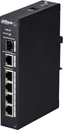 Коммутатор Dahua DH-PFS3106-4T (L2) 4x100Мбит/с 1x1Гбит/с 1xКомбо(1000BASE-T/SFP) неуправляемый