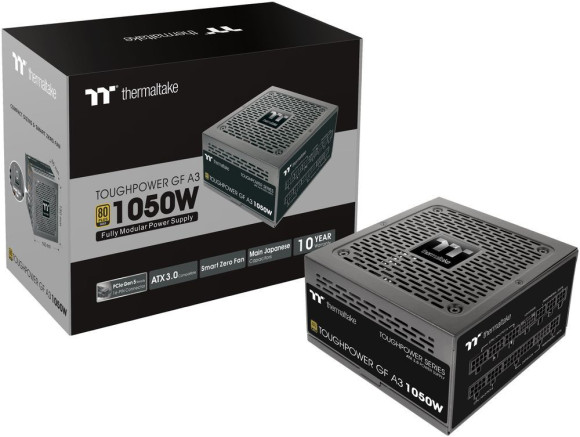 Блок питания Thermaltake ATX 1050W Toughpower GF A3 Gen.5 80+ gold 24pin APFC 120mm fan 12xSATA Cab Manag RTL