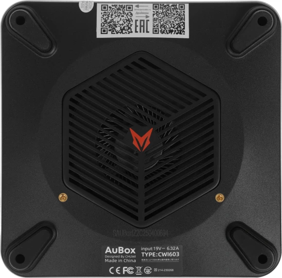 ПК Мини Chuwi AuBox Core i9 13900HK (2.6) 16Gb SSD512Gb Iris Xe Windows 11 Pro 2x2.5GbitEth WiFi BT 120W серебристый/черный