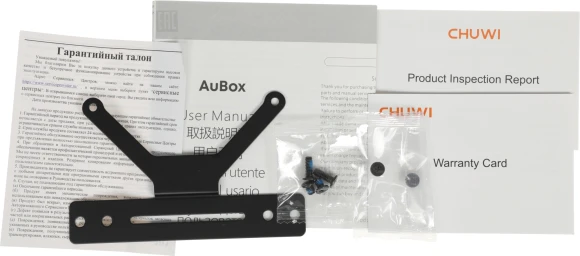 ПК Мини Chuwi AuBox Core i9 13900HK (2.6) 16Gb SSD512Gb Iris Xe Windows 11 Pro 2x2.5GbitEth WiFi BT 120W серебристый/черный