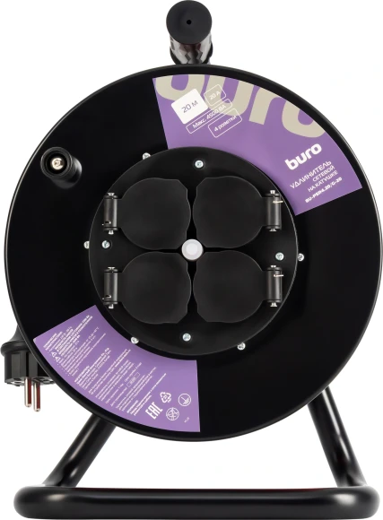 Сетевой удлинитель Buro BU-PSR4.50/G-16 50м (4 розетки) оранжевый (коробка)