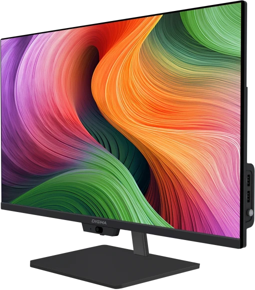 Моноблок Digma Action 23.8" Full HD N95 (1.7) 8Gb SSD256Gb UHDG CR Windows 11 Pro GbitEth WiFi BT 60W клавиатура мышь Cam черный 1920x1080