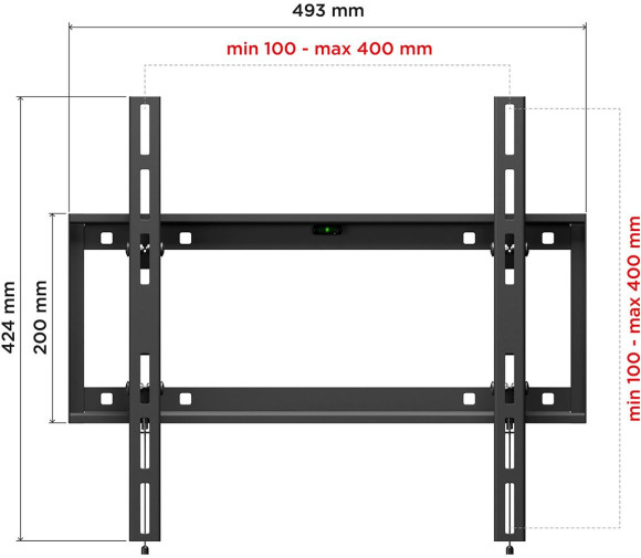 Кронштейн для телевизора Holder LCD-T4609 черный 32"-65" макс.60кг настенный наклон Кронштейн для телевизора Holder LCD-T4609 черный 32"-65" макс.60кг настенный наклон