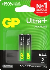 Батарея GP Ultra Plus Alkaline 24AUPA21-2CRSBNN2 AAA (2шт) блистер