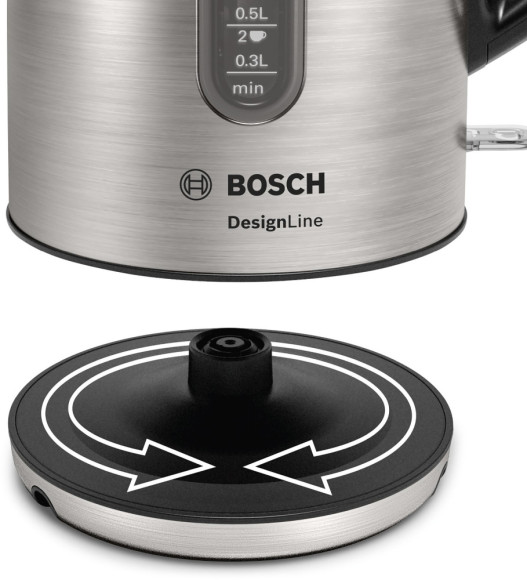 Чайник электрический Bosch TWK4P 1.7л. 2400Вт нержавеющая сталь/черный корпус: металл/пластик (TWK4P440) Чайник электрический Bosch TWK4P 1.7л. 2400Вт нержавеющая сталь/черный корпус: металл/пластик (TWK4P440)