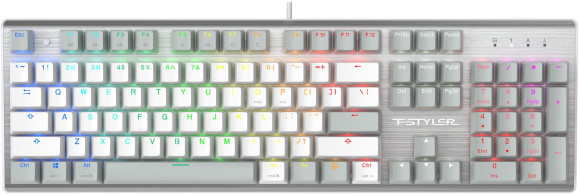 Клавиатура A4Tech Fstyler FS100 Neon механическая серый USB for gamer LED (FS100)